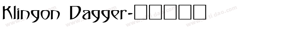Klingon Dagger字体转换
